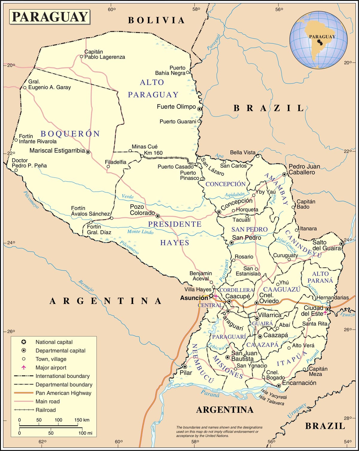 Térkép cateura Paraguay 