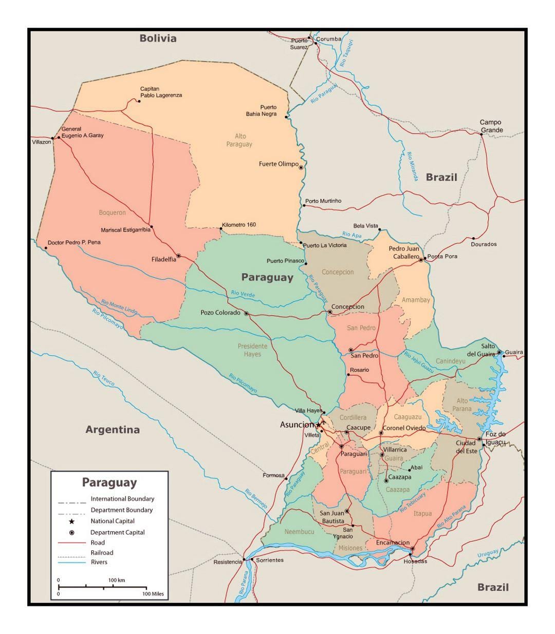 Térkép Paraguay
