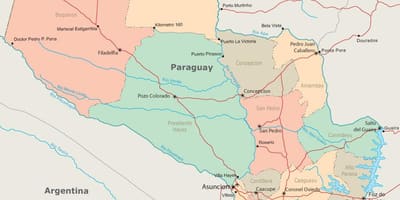 Paraguay asuncion térkép