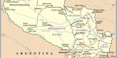 Térkép cateura Paraguay 