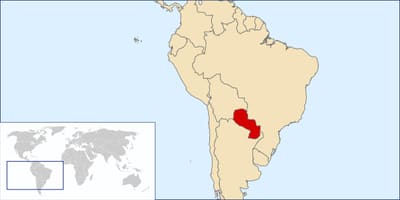 Paraguay elhelyezkedés a világ térkép