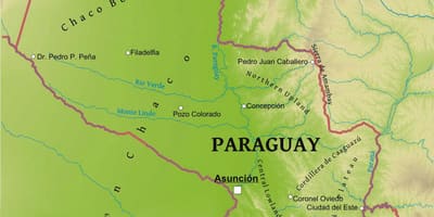 Térkép Paraguay földrajz