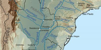 Térkép Paraguay folyó