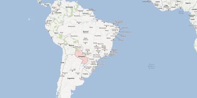 Térkép Paraguay dél-amerika
