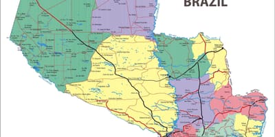 A térkép Paraguay